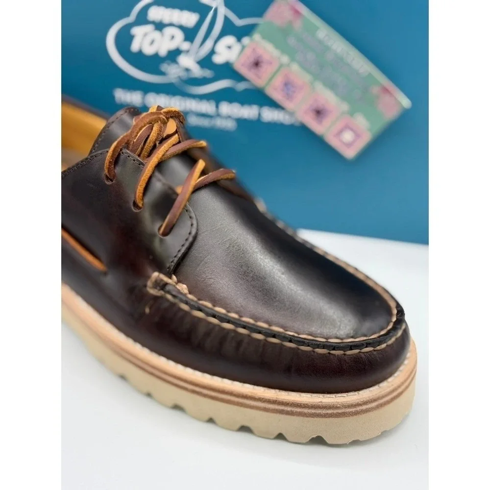Sperry A/O 3-Eye Lug Brown Leather Boat Shoe Men's‎ NIB